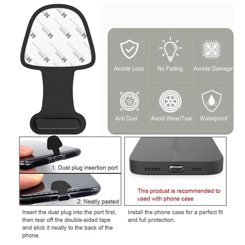Dust Plug For iPhone Charger Port /USB C Charger Port, Mobile Phone Charging Port Anti Dust Cover, Cell Phone Accessories 4