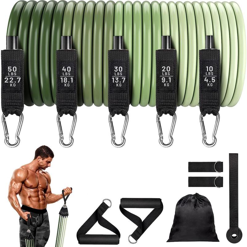 Bộ Dây Kéo, Bộ 11 Món, Dụng Cụ Mở Rộng Ngực Yoga, Dây Kháng Lực Tập Thể Dục Gia Đình Cho Nam, Dây Tập Luyện, Bán Chạy 0