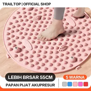 TrailTop Karpet Akupresur Pijat Terapi Kaki Bantalan Refleksi Kaki Matras Foot Massager Biru 55cm TPE Ramah Lingkungan Papan Shiatsu Magnetik