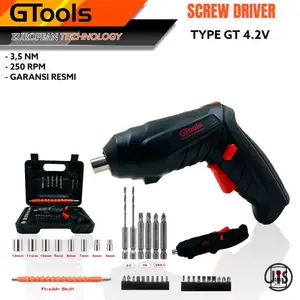 Bor Elektrik Screwdriver GTOOLS eropa 4.2V Fullset GT21