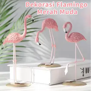 Dekorasi Flamingo Merah Muda / Dekorasi Meja Patung Dekorasi Ruang Tamu Dekorasi Kamar Tidur Resin Dekorasi Vertikal