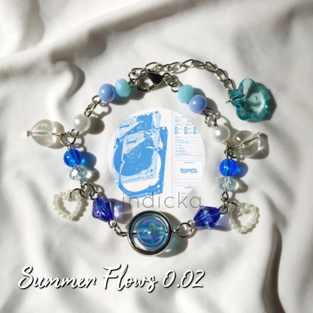 Gelang Manik Couple Wave to Earth Inspired Beads Bracelets Bracelet Aesthetic Viral Cewek Wanita Cewe Perempuan Girly Cute Cantik Korea Plastik Rantai Gift Women