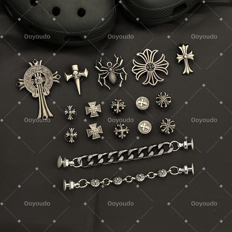 Bộ Ghim 3D Kim Loại Gothic Punk, Thiết Kế Sắc Sảo Và Độc Đáo Dễ Dàng Đeo, Dễ…