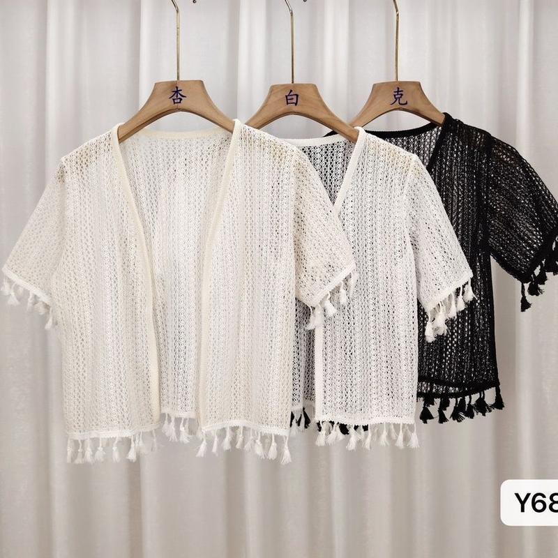 Product Introduction of Áo Cardigan Mỏng, Thiết Kế Tua Rua Rỗng Áo Cánh Mùa Hè Mới, Áo Chống Nắng, Ngắn Và Thanh Lịch, ngắn Tay, Phong Cách Inverness, Có Thể Mặc Ngoài Trời 12