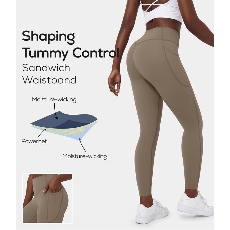 Women's SoCinched High Waisted Tummy Control Side Pocket Shaping Training  Leggings - Halara