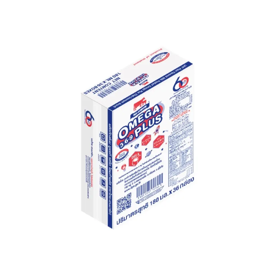 นมวัวแดงโอเมก้า uht รส.จืด ขนาด180มล.3กล่อง*12แพ็ค/36กล่อง ราคา459บาท EXP.เดือน11/2025