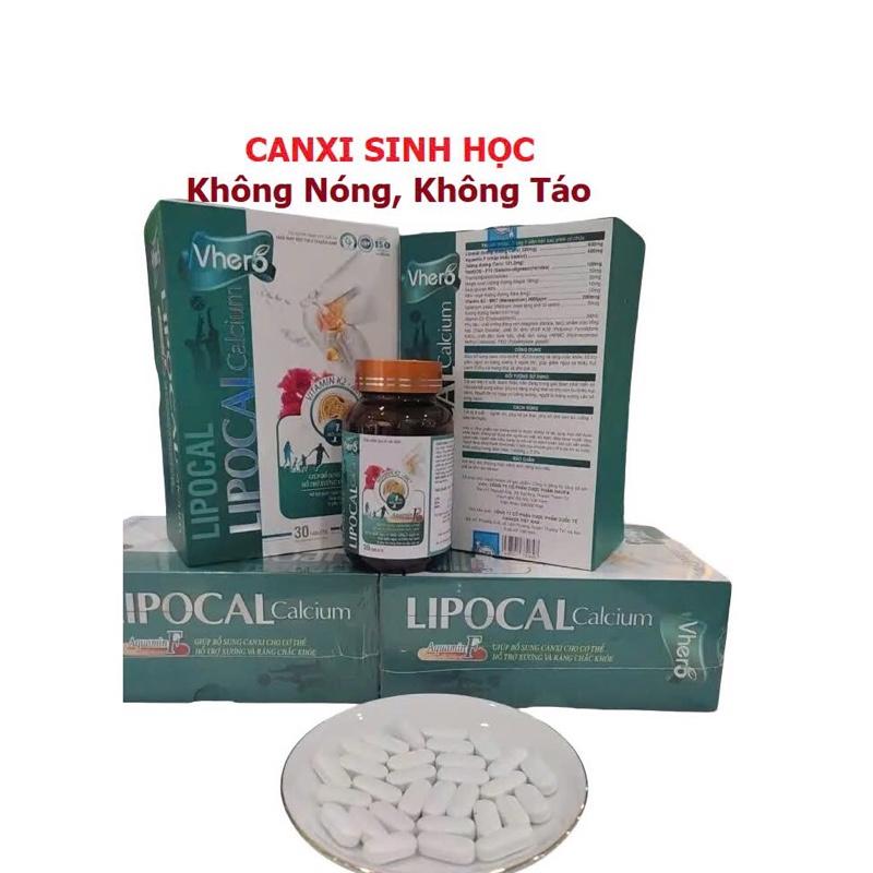 (Mua 1canxi+1 Xịt khớp) Lipocal Calcium Sinh học Vherb - Hấp thu tối đa, không táo, không nóng - TPBVSK-204