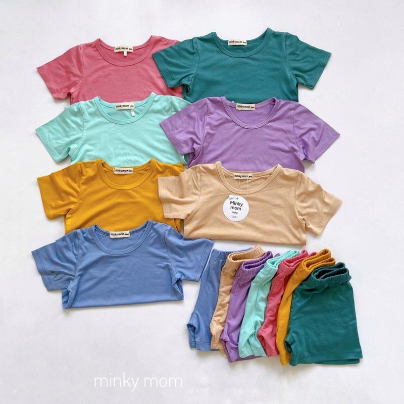 COMBO 5 bộ cộc tay thun lạnh Minky Mom cho bé trai, gái size 5-16kg