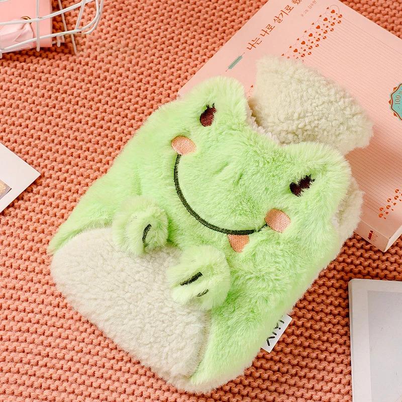 Product Introduction of New Cartoon Hot Water Bottle Soft Plush Cover Hot Water Bag For Warming Wrists And Feet Menstruation Hot Compress Hot Water Bag 17