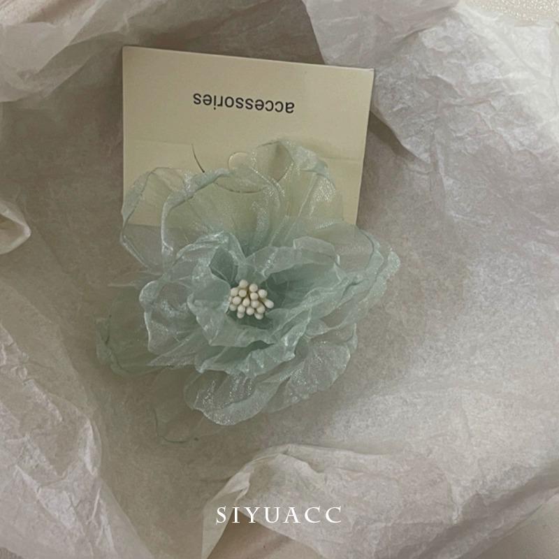 Kẹp Tóc Hoa Organza, Siêu Thanh Lịch, Phong Cách Pháp, Thích Hợp Cho Mùa Xuân Và Mùa Hè, Du Lịch Và Đi Chơi, Kẹp Tóc Mỏ Vịt, Kẹp Bên, Phụ Kiện Tóc 8