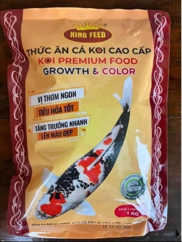 Thức ăn siêu đạm cho chép sư tử King Feed 45% đạm gói 1kg 1