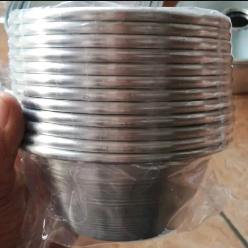 mangkok kobokan alumunium/nasi tim pres tanpa sambungan ukuran 12 cm 3