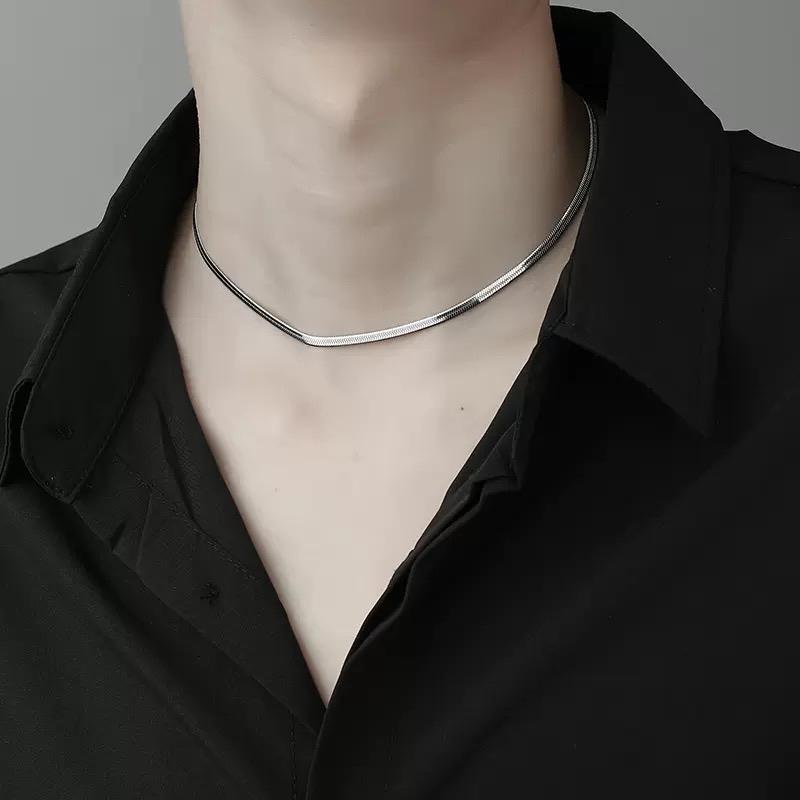 Product Introduction of Dây chuyền lụa dẹp bóng chất liệu bạc Italy s925 sang trọng unisex cho nam nữ - vòng cổ thanh lịch 2