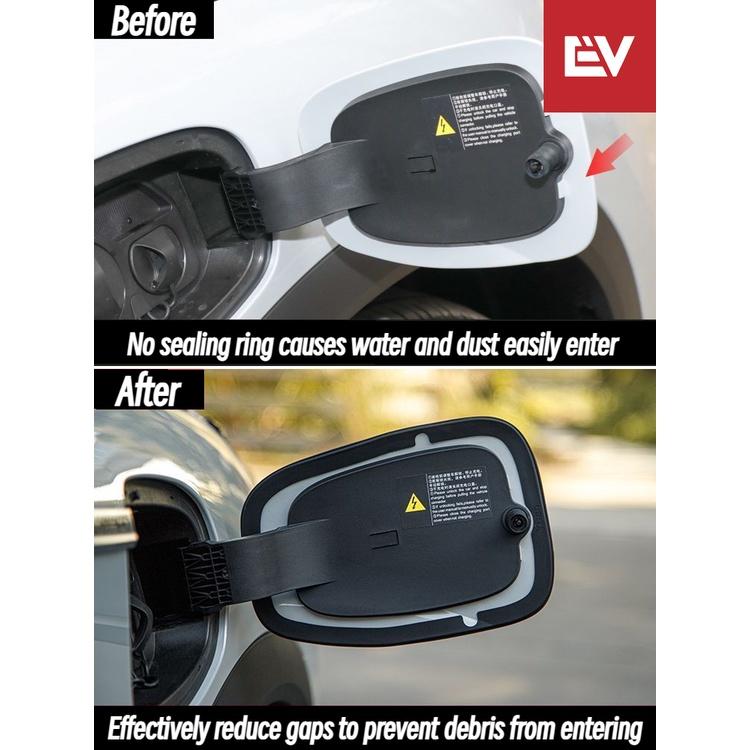 For BYD ATTO 3/Seal/Seagull/Dolphin Rubber ring for car charging port, prevents water and debris from entering 4