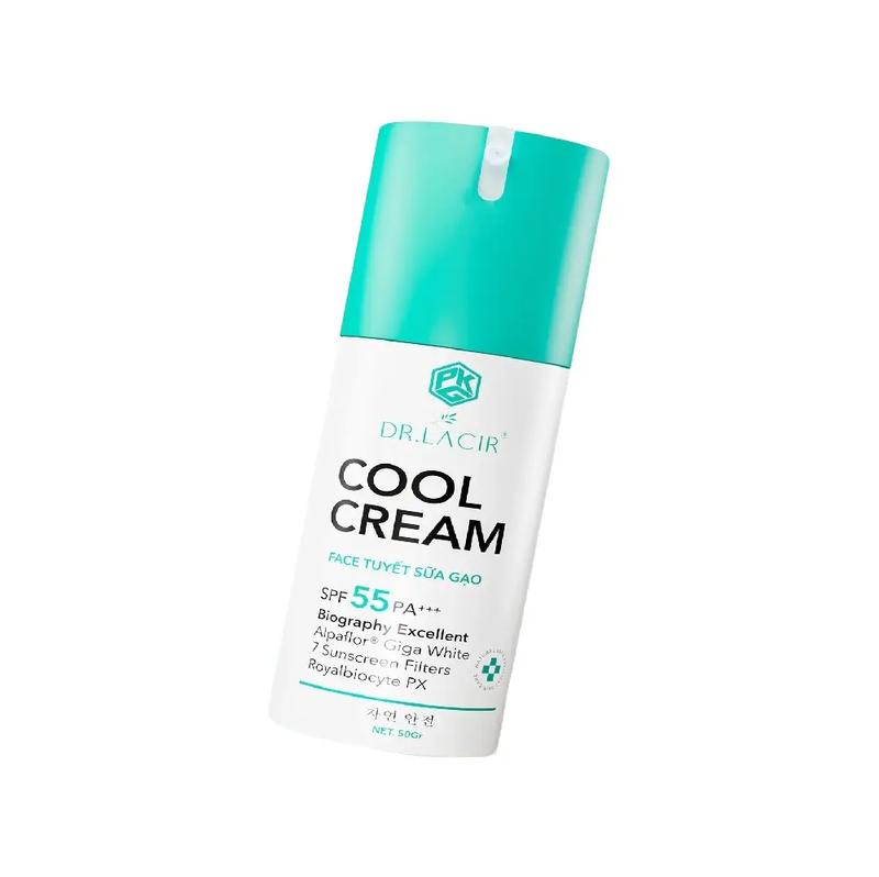 Kem chống nắng dưỡng da Cool Cream Drlacir DR LACIR [SIZE LỚN 50GRAM] Skincare Nữ Sun Cream Sunscreen Làm Đẹp Da Women Tea Tea Trà Coffee