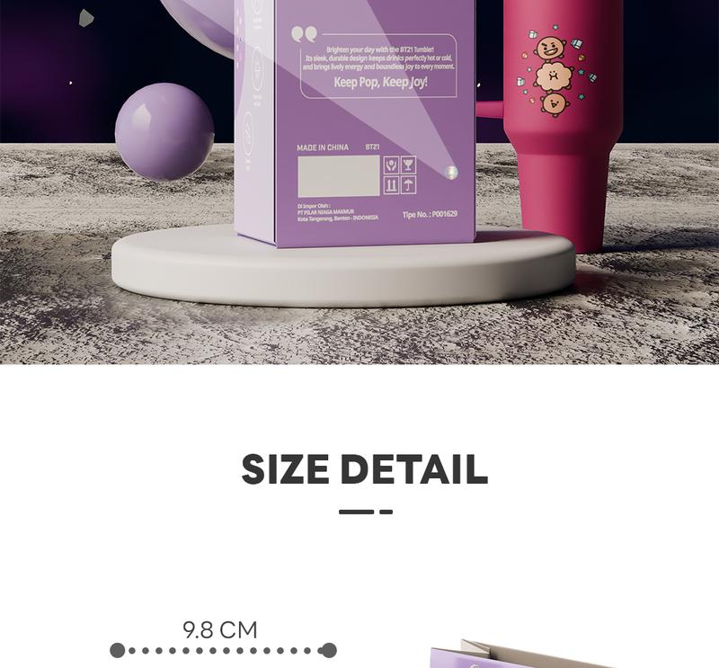 Product Introduction of Goto [COD] K-Joy X BT21 Tumbler Tahan Dingin Panas Botol Tempat Minum Aesthetic 1.2L 49