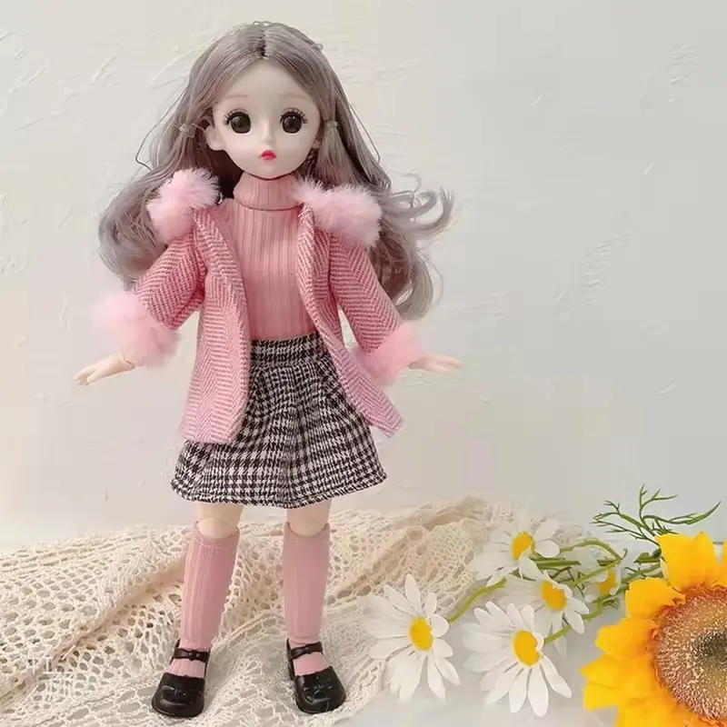Boneka BJD 30cm Mainan Anak Perempuan dengan Dress Cantik dan Rambut Panjang Bisa Dimainkan dan Dikoleksi Cocok untuk Hadiah Ulang Tahun 7