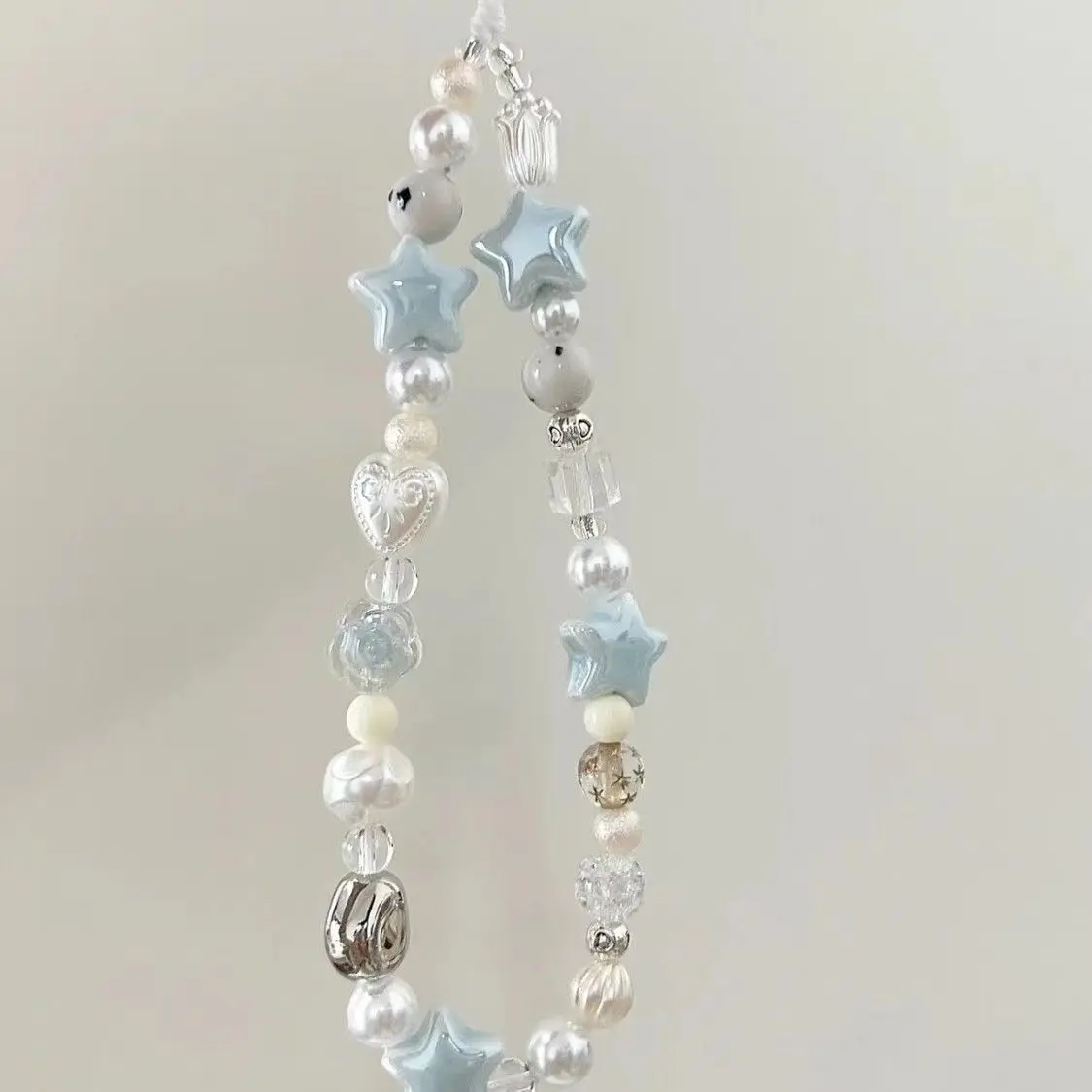 Summer Sea Salt Star Phone Hanging Rope Handmade DIY Beaded CCD Chain Small Fresh Camera Hanging Decoration Anti loss Rope Women's Phone Case Universal Bracelet Hanging Rope