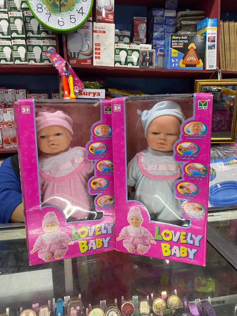 LOVELY BABY MAINAN BONEKA BAYI BISA NANGIS TERTAWA DAN BICARA MAMA PAPA BONEKA BIBI BONEKA POPOK