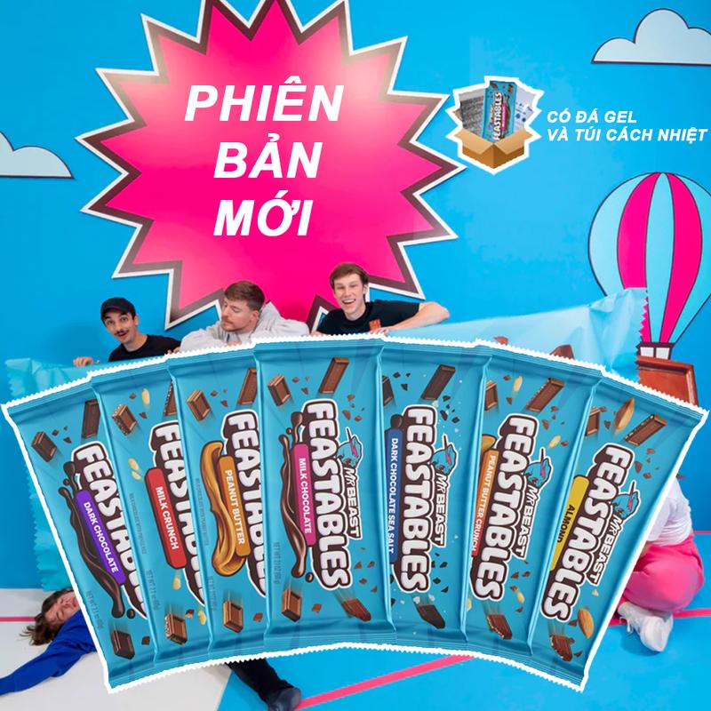 Kẹo Socola Thanh Mỹ bản 2024 Mr. Beast thanh 60gr Mrbeast bay Air Sô Cô La Hữu cơ Snack Ăn Vặt