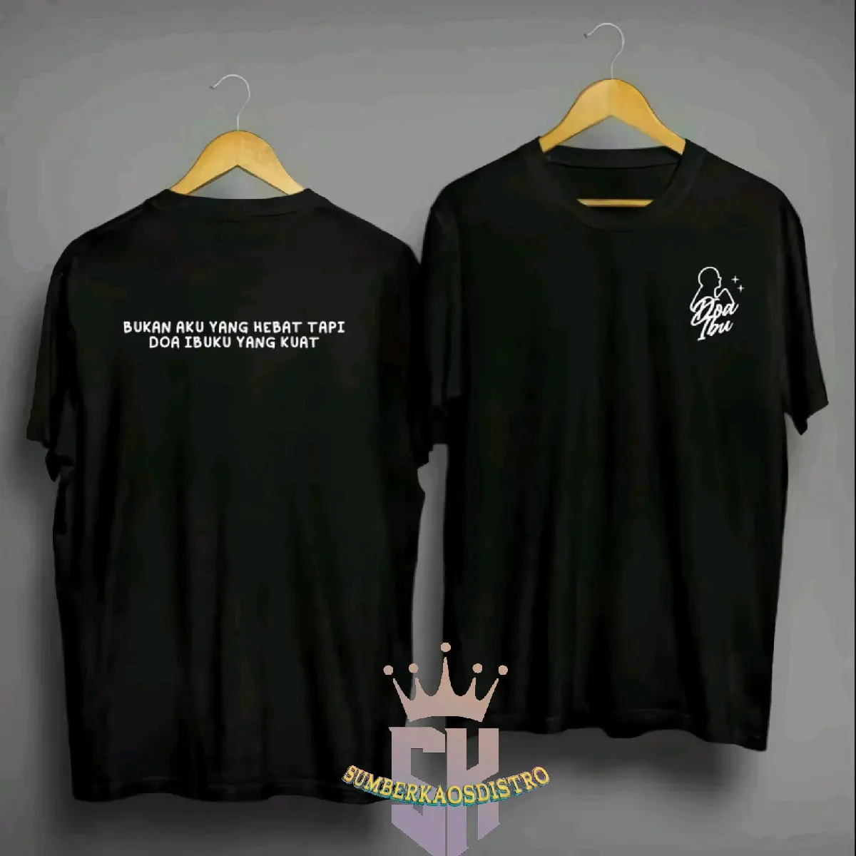 kaos tulisan simpel doa ibu Distro Kain Katun  Lembut  Nyaman