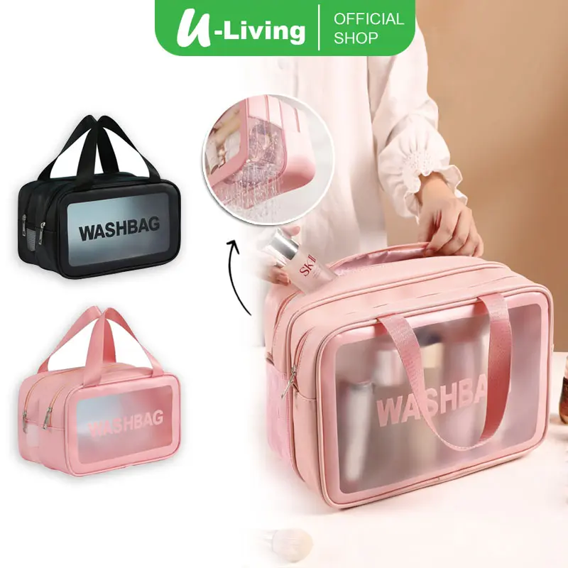 U-Living Washbag Double Layer Tas Make Up Kosmetik Tas Travel Organizer AO012 Wanita Cewek 0