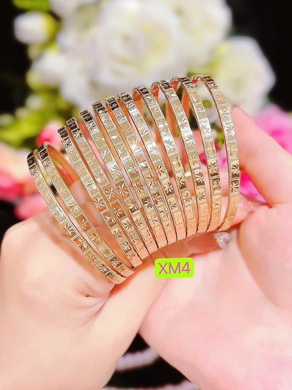 LanTrinh_ Ximen XM4 bộ vòng tay cao cấp sang trọng  gồm 7 chiếc từ hội không xi không phai trắng - Phụ Kiện