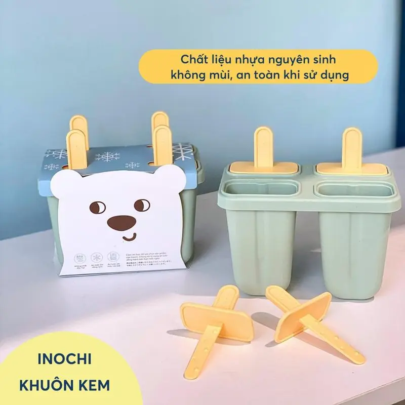 Khuôn làm kem Inochi Kari cho bé, tích hợp kháng khuẩn bằng ion Ag+ và không chứa BPA 1