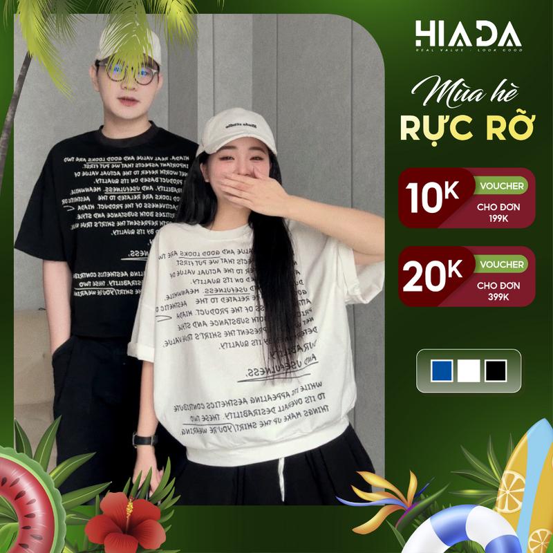 Áo Thun Hiada Sweater Ngắn Tay Nam Nữ Chất Liệu Cotton [ HIADA 15 ] 0