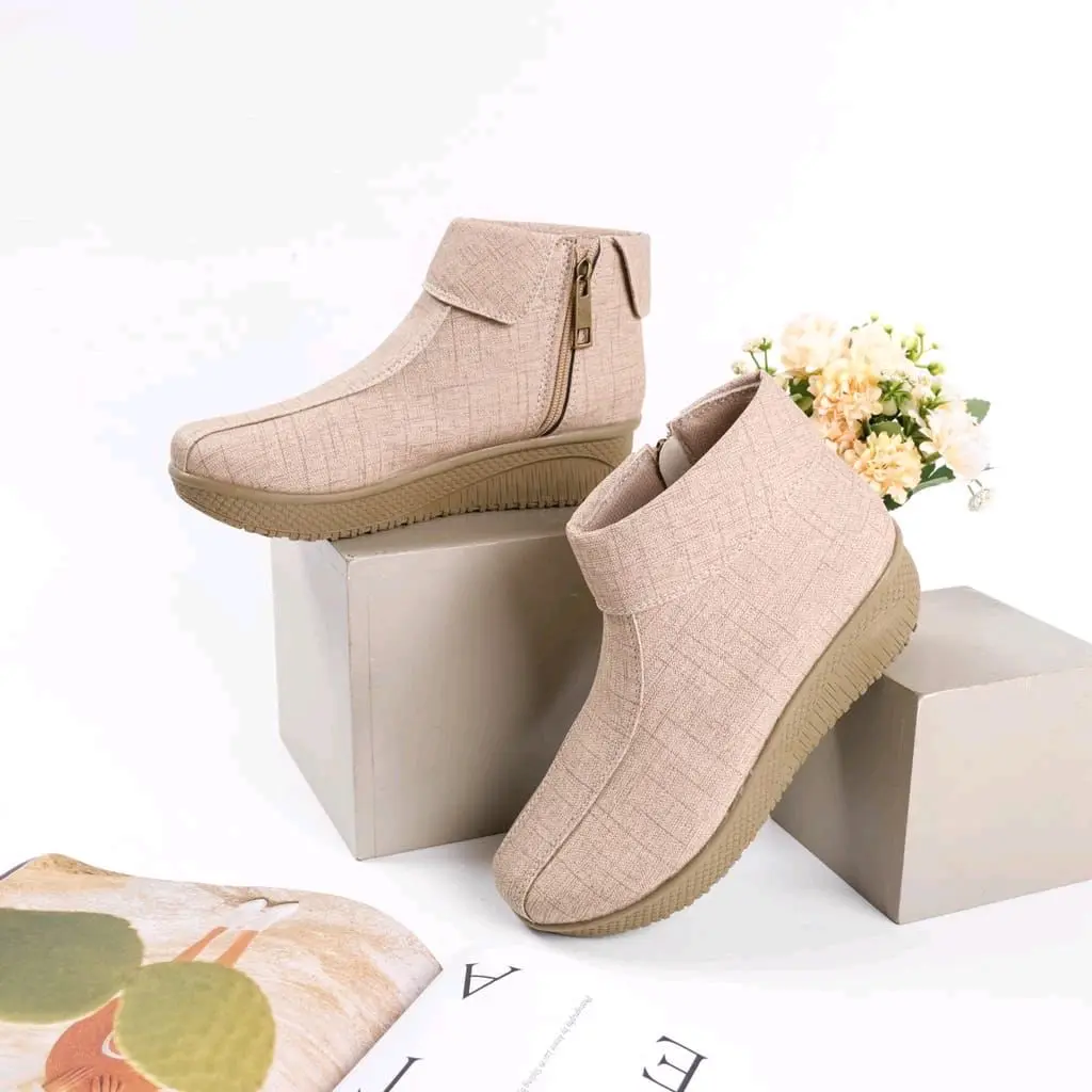 sepatu boot wanita korean style cantik modis tiga warna