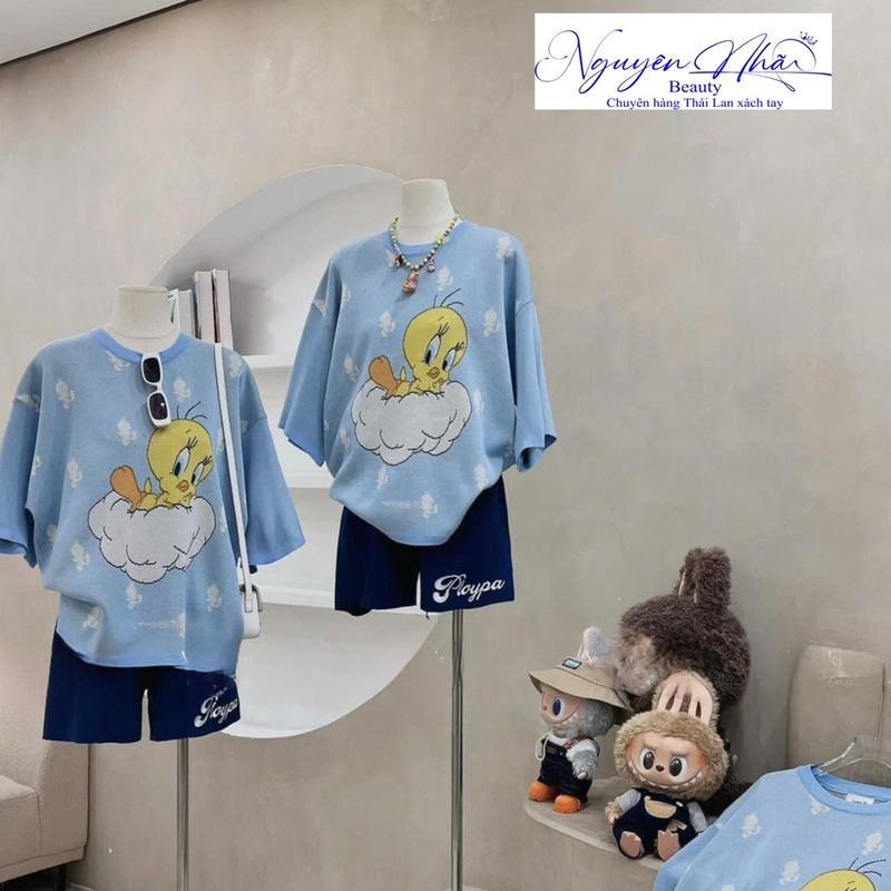 Bộ ngắn và dài ploypa thái lan chính hãng cho nữ - Women Nhung Áo Top Voi 3