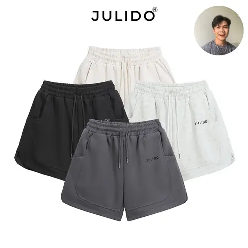 [JULIDO x THÀNH ĐƠN GIẢN] Quần short nam JULIDO , chất vải cotton ép 2 da dày dặn, logo cao su dập nổi - J36