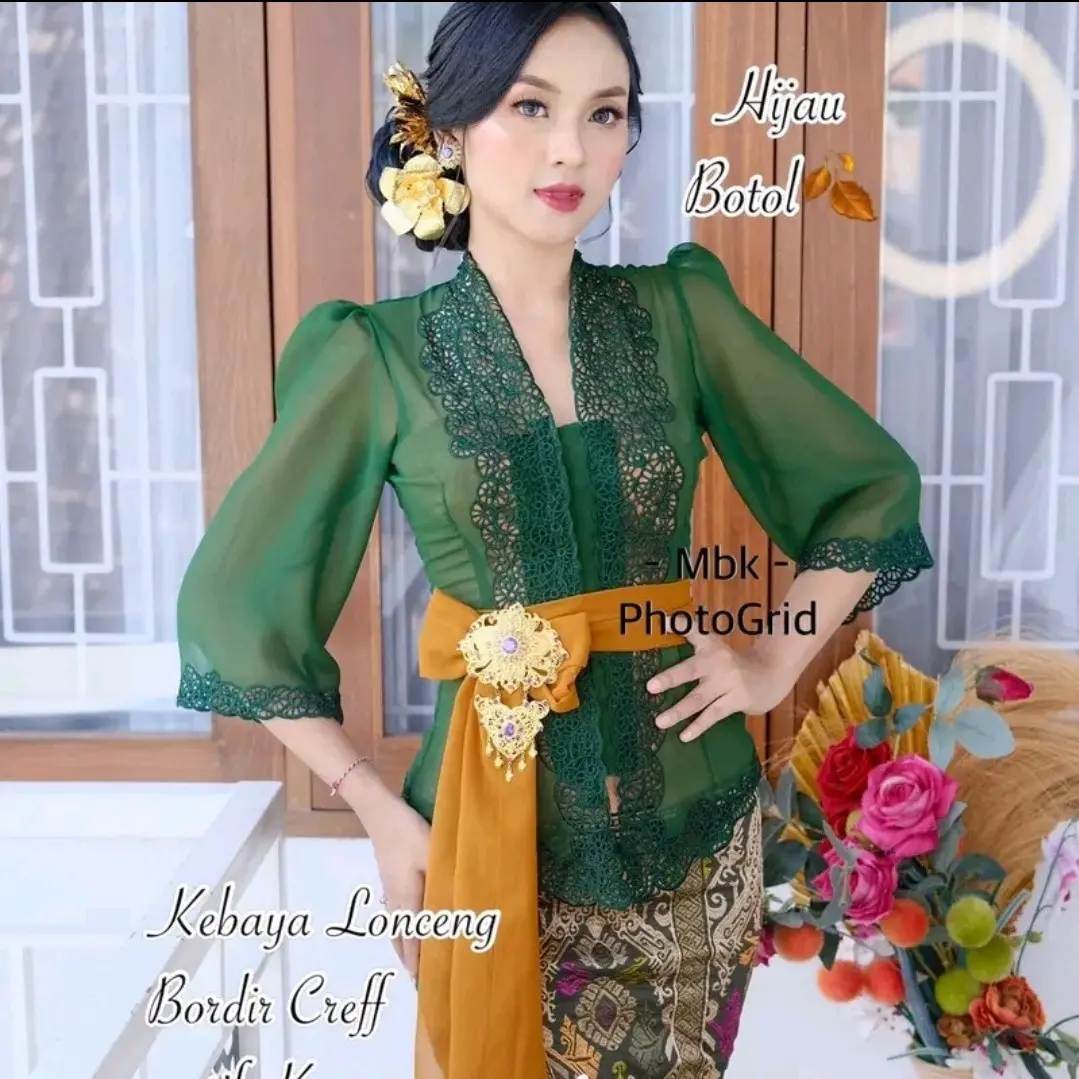 Kebaya Jadi Bordir Tangan Lonceng Kartini Motif Kerawang Semut || Kebaya Adat Bali Modern || Kebaya Adat Bali Kekinian || Kebaya Adat Bali Murah