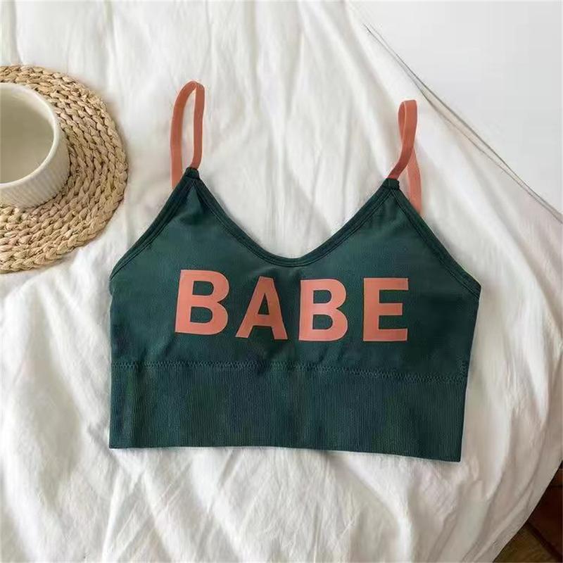 Product Introduction of Fashion Letter Sports Bra Sports Underwear U-Shaped Vest Bra Yoga Fitness Sports Underwear 34