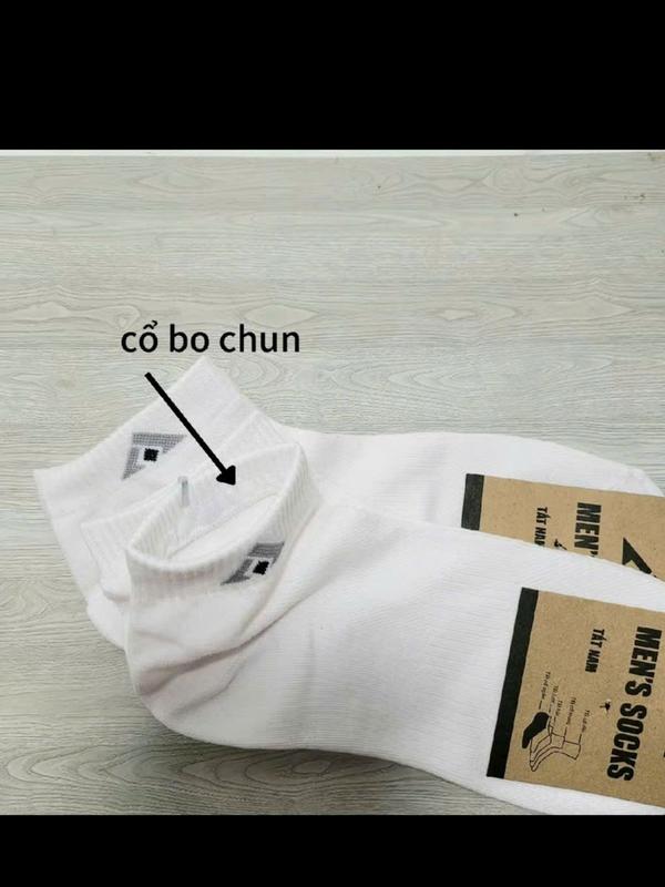 QUÀ TẶNG ĐÔI VỚ ngắn nam nữ màu trắng cổ ngắn cotton êm ái đày dặn thoáng khí 5