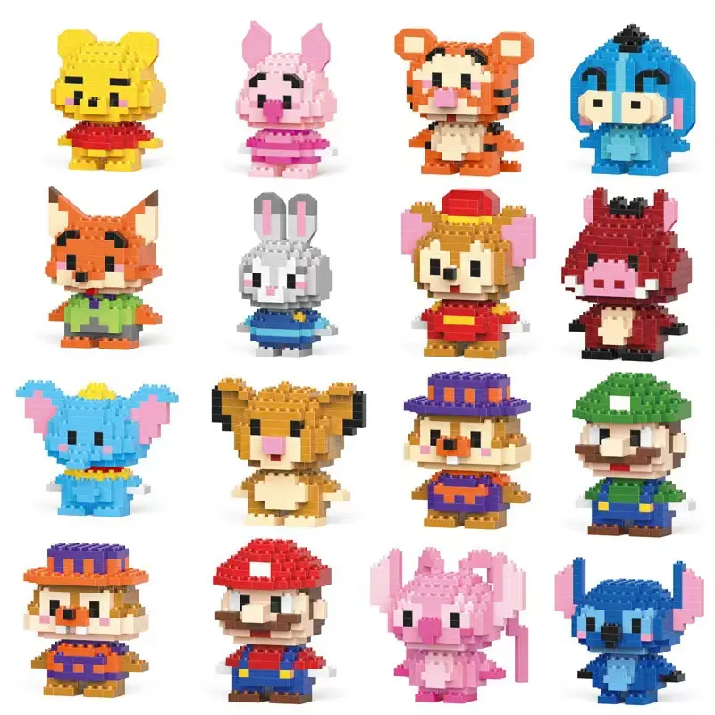 LELE Nano Block Kartun Mini Bricks Kotak Mainan Balok Susun Mainan Anak Edukasi DIY 3DPuzzle Toys 3