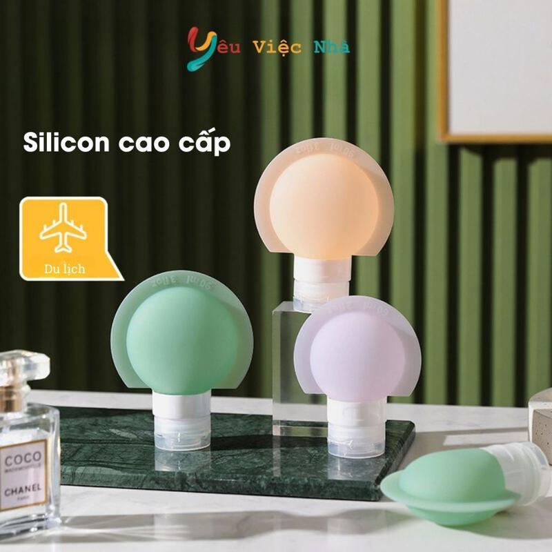  Chai Chiết Dầu Gội Sữa Tắm Silicone 90ml Chai Chiết Mĩ Phẩm Tuýp Chiết Sữa Tắm Tiện Lợi Du Lịch 