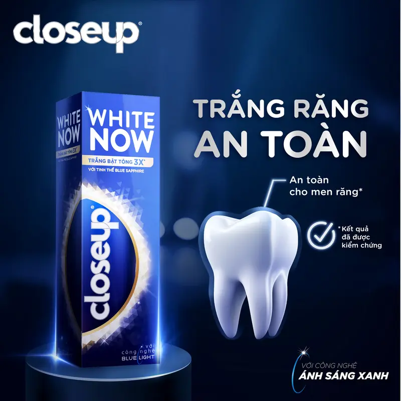 [FS] Combo 3 Kem đánh răng Closeup White Now - Trắng Bật Tông 3X từ Công nghệ Ánh Sáng Xanh - Tinh Thể Blue Sapphire 100g [3] 5