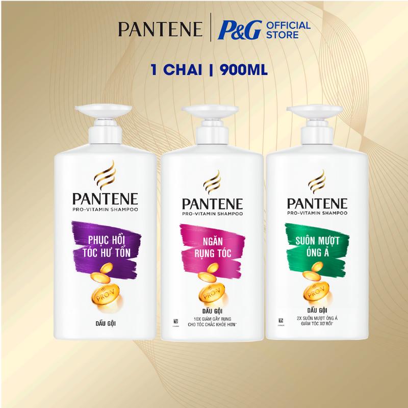 Dầu Gội PANTENE Pro-V Cải Thiện Rụng Tóc/ Hỗ Trợ Phục Hồi Hư Tổn/ Suôn Mượt Óng Ả/ Dưỡng Mềm Mượt/ Giảm Gàu - Chai 900ML