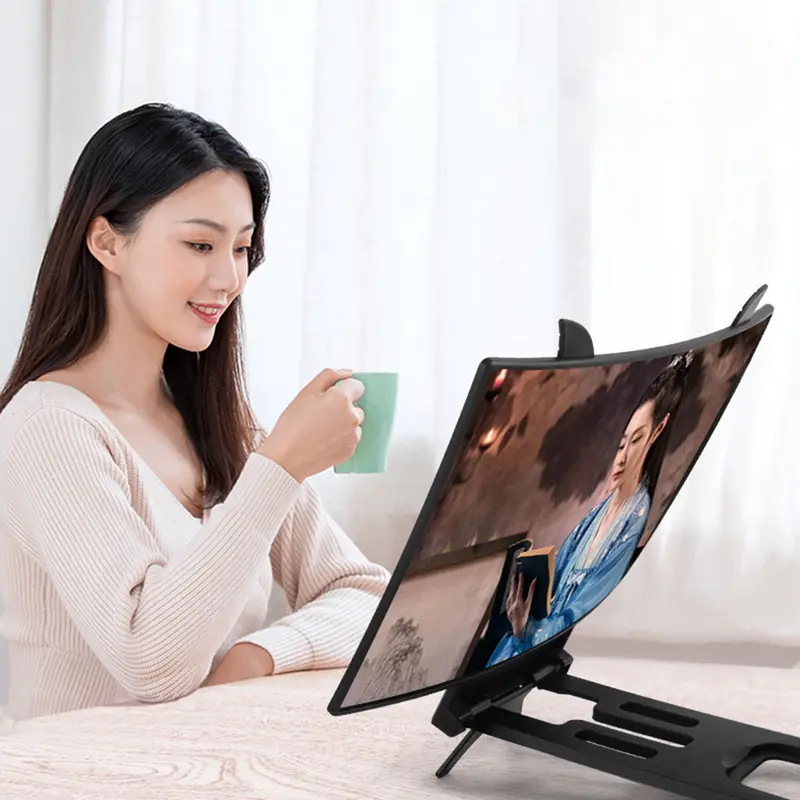 Bộ khuếch đại điện thoại, 10 inch, Đa chức năng, Màn hình lớn, Kính lúp màn hình máy tính bảng, Tương thích với điện thoại di động 0