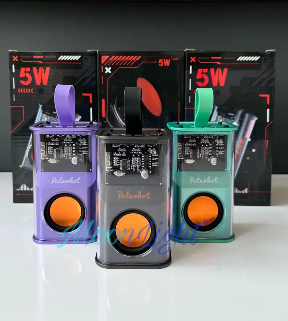 Speaker Bluetooth 5W LED Light / Wireless Bluetooth Speaker Transparent