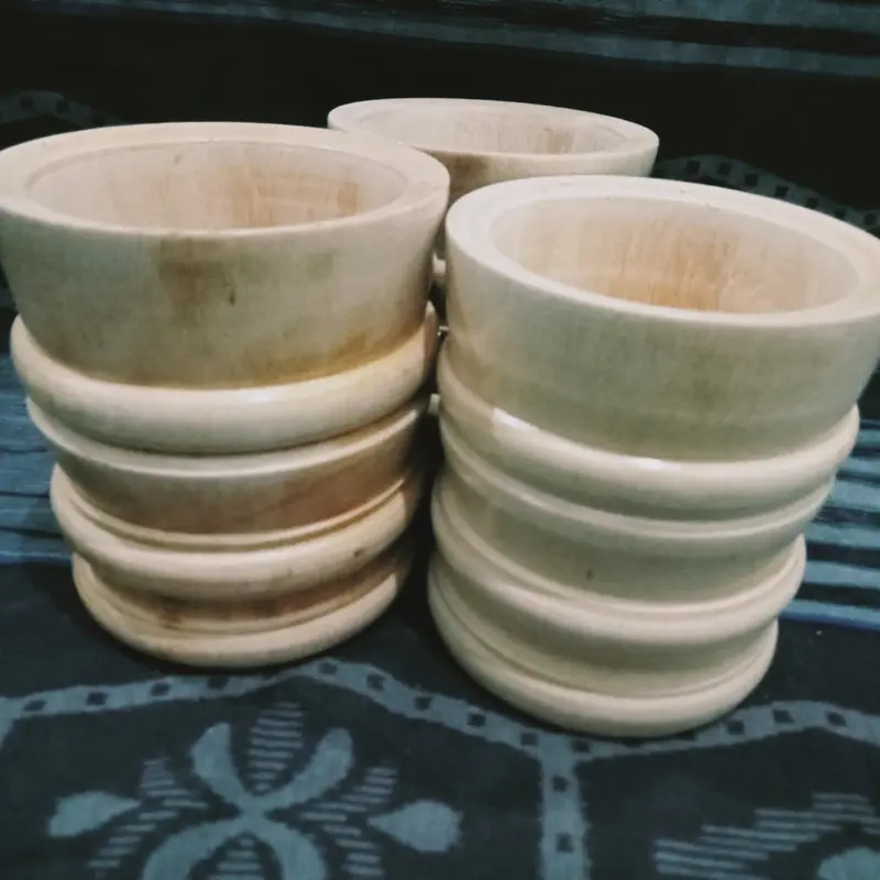 Set Lumpang Kayu Mahoni Ukuran Sedang Kitchenware 3