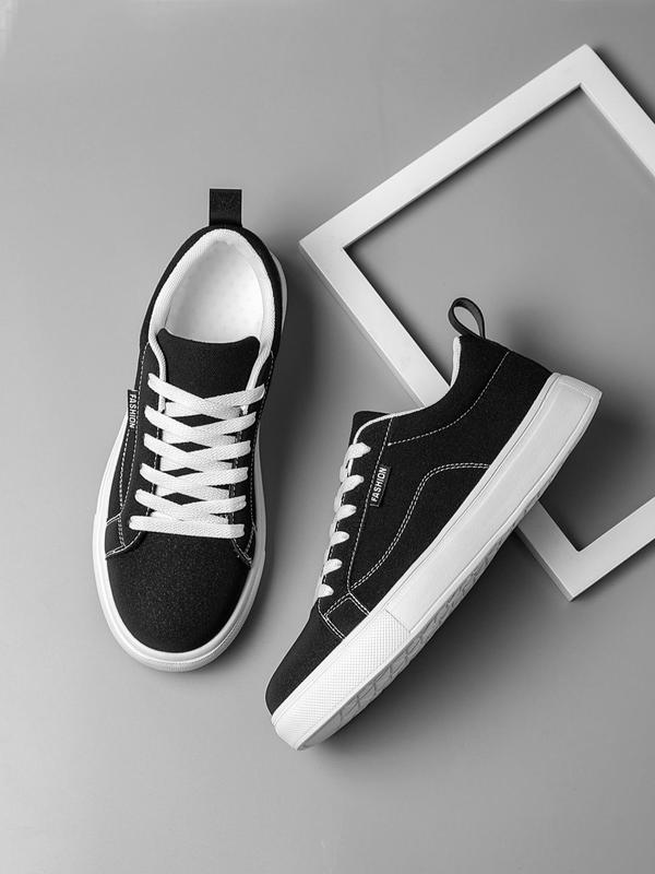 Men's Fashionable Lace Up Low Top Sneakers, Casual Comfortable Sports Shoes for Daily Wear, Trendy All-match Sneakers for Daily Wear 3