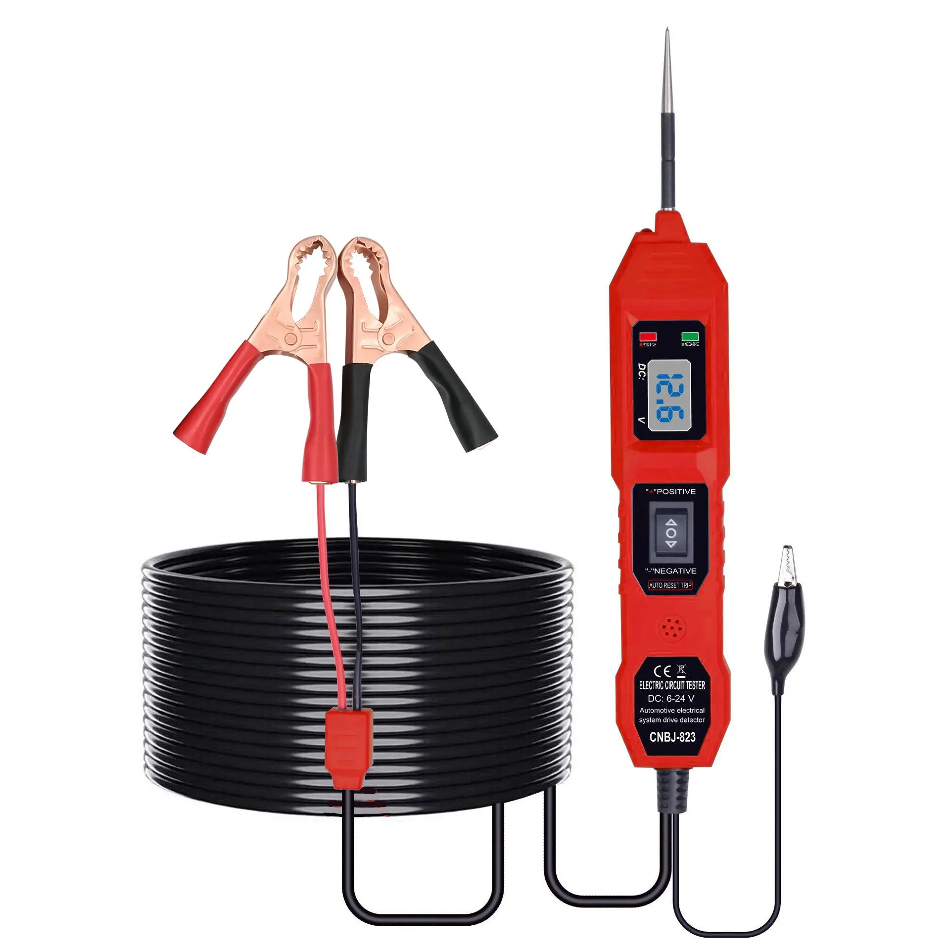 Car Circuit Test Tool, Automotive Circuit Test Diagnostic Tool with Digital Display, Professional Vehicle Repair Tool for Car Engine System Diagnosis