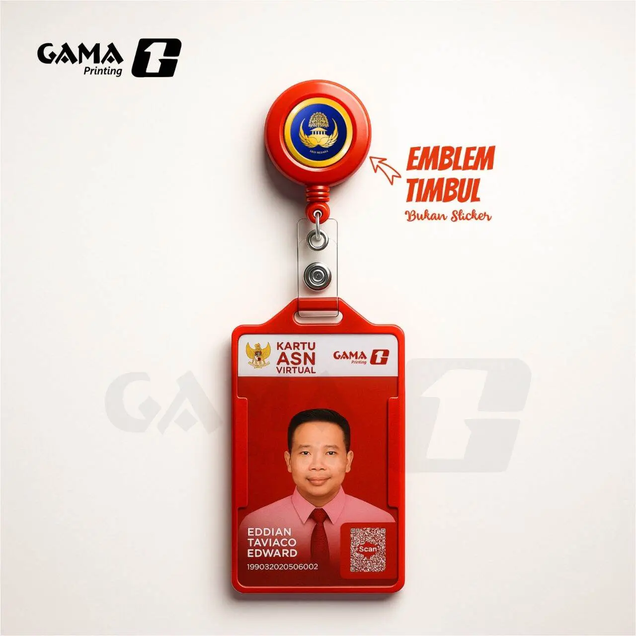 Holder Yoyo ID Card ASN Emblem Timbul Gantungan Kartu - Shop | Tokopedia