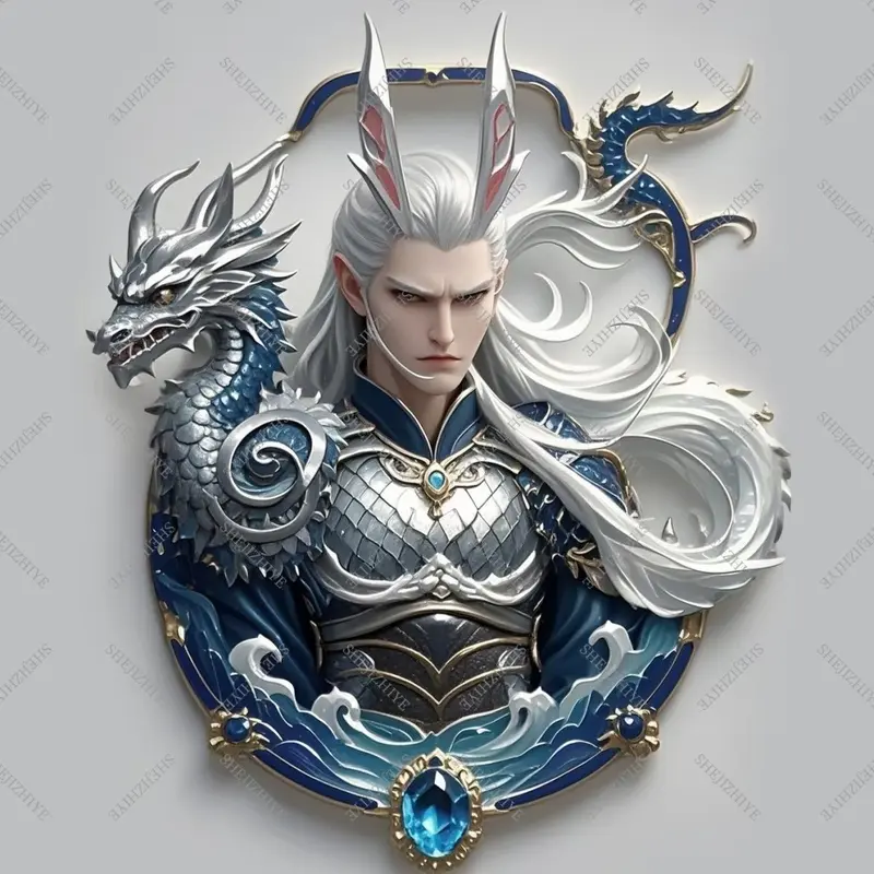 Nam châm tủ lạnh từ tính Acrylic, Nezha 2 trẻ em ác Naohai Nezha AO Ting Ao Guang, Quà lưu niệm Collectible Anime, Năm 2025 2