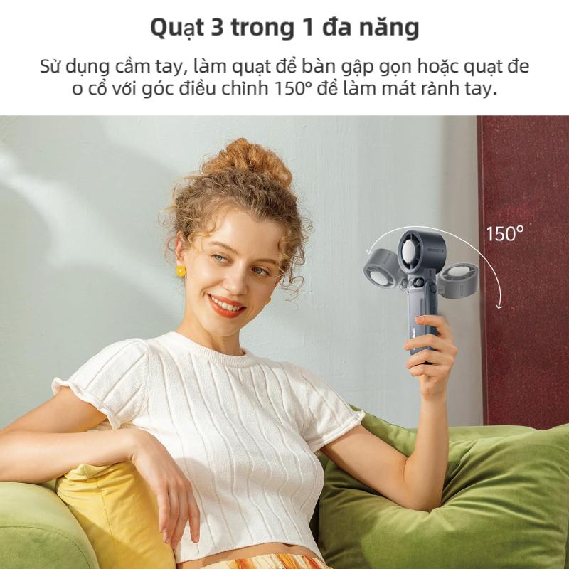 【TiankePlus X DauDau】TF30Ultra Quạt điện Cầm Tay Pin 10.000mAh, Chức Năng Lạnh, Gió Mạnh, Gấp Gọn Tiện Lợi, Bảo Hành 12 Tháng Quạt Điều Hòa Mini 6
