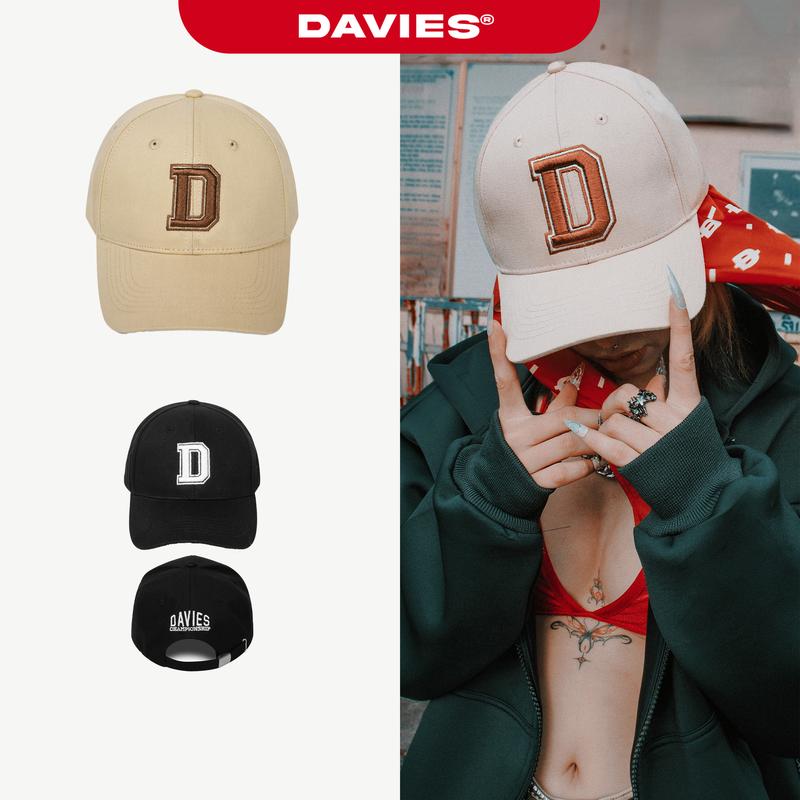 Mũ lưỡi trai nam nữ màu đen, be thêu logo Baseball Academy Cap local brand Davies | D-HAT06