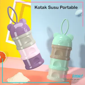 Kotak Tempat Susu Formula Bayi Wadah Dispenser Container Susu Bubuk Bayi Susun Traveling Milk Case