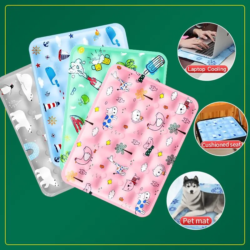 Thảm Làm Mát Cho Thú Cưng, Chó Mèo, Gel Đá, Không Thấm Nước, Tấm Lót Giường Ngủ Cho Chó, Thích Hợp Cho Lồng Chó, Mới Cho Năm 2025